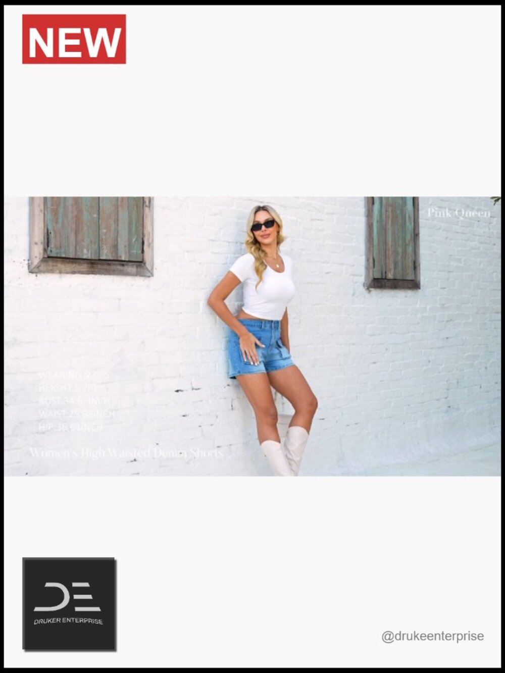 High Waisted Denim Shorts Casual Summer Hot Shorts Vintage Patch Pocket - Picture 7 of 7